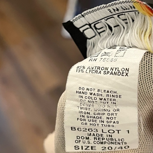 Women's Plus Size‎ 20 Vintage Gabarll Swimwear Tropical One Piece Swim Suit - Picture 7 of 10